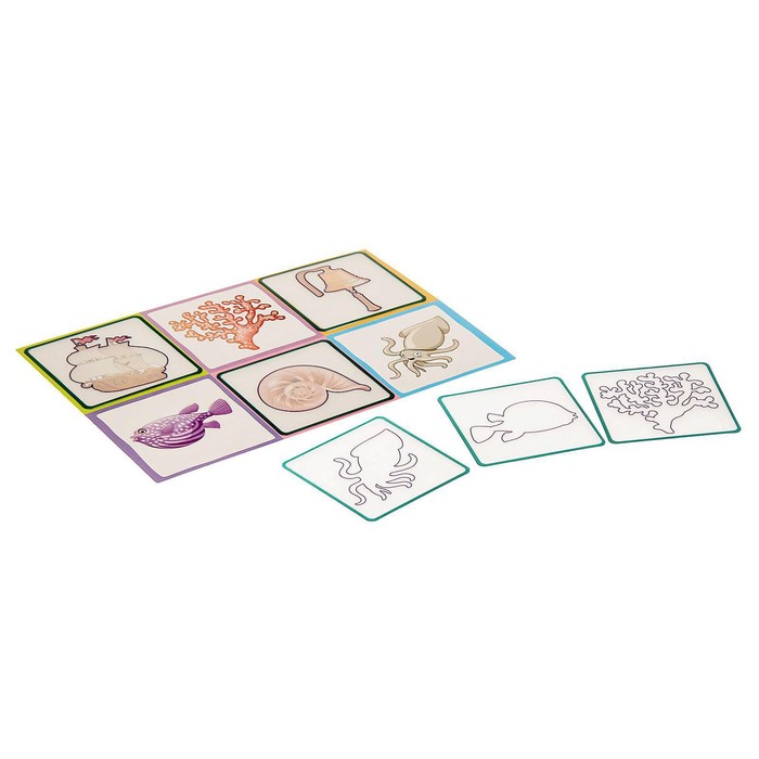 Лото пластиковое "Линии и контуры" (5+) Комплект из трёх игр