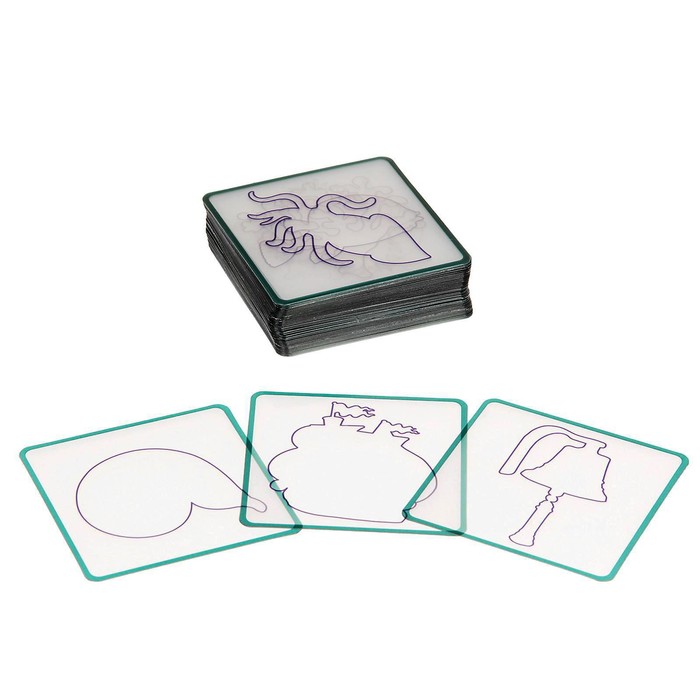 Лото пластиковое "Линии и контуры" (5+) Комплект из трёх игр