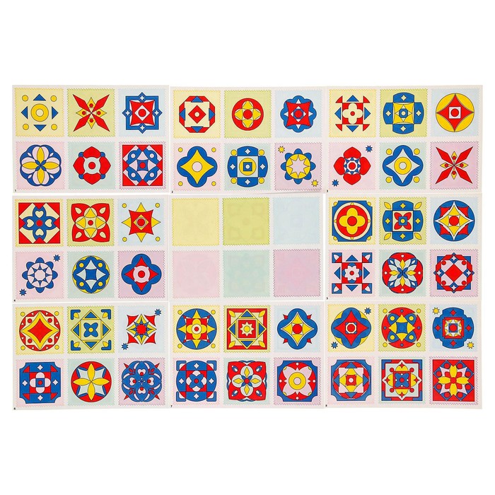 Лото пластиковое "Орнаменты" (6+) Комплект из трёх игр