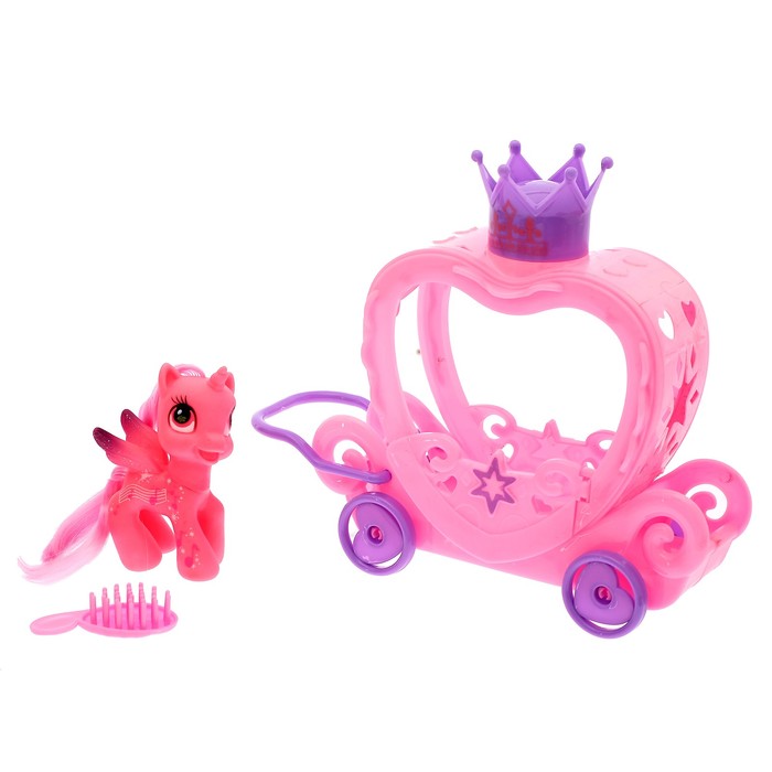 Пони "Малышка" с каретой, с аксессуарами МИКС