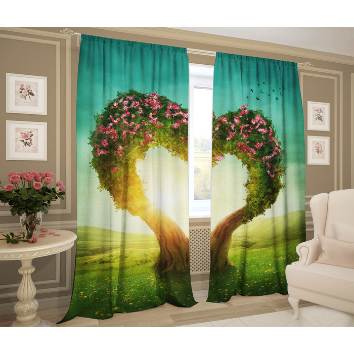 Комплект штор Замысел 147х267 +/- 3см 2шт, габардин, п/э