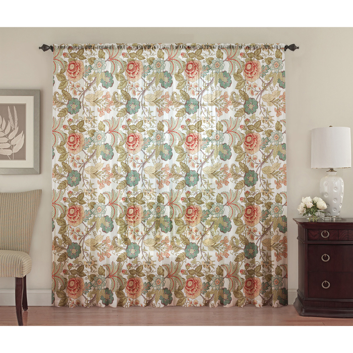 Тюль Бязь 147х267 +/- 3см, 2шт, шифон, п/э