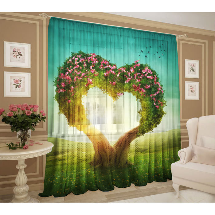 Тюль Замысел 147х267 +/- 3см, 2шт, шифон, п/э