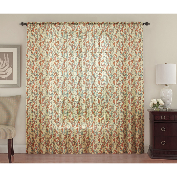 Тюль Отсвет 147х267 +/- 3см, 2шт, шифон, п/э