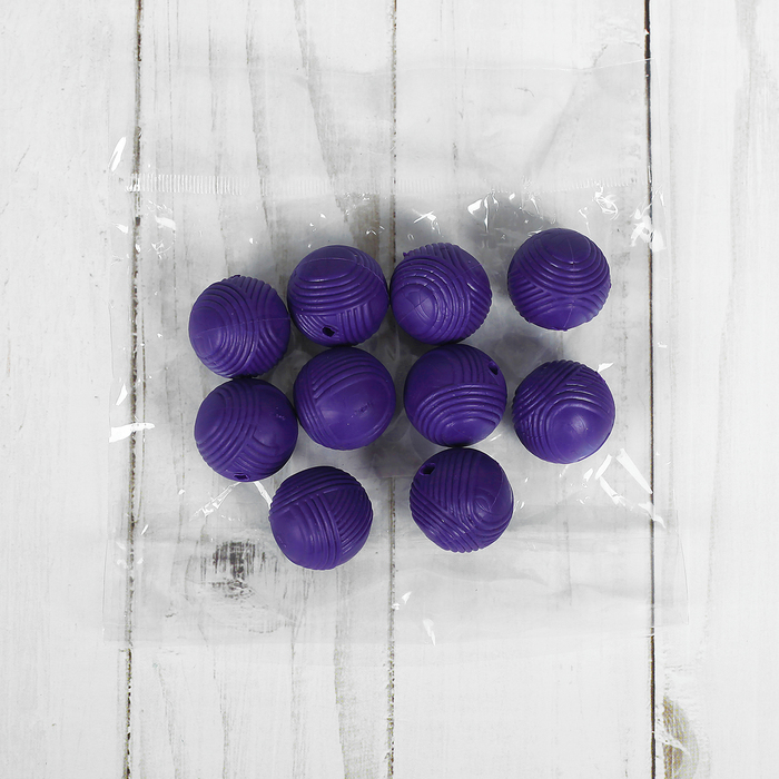 Заглушка для спиц "Клубок", d=2см, 10шт, цвет фиолетовый