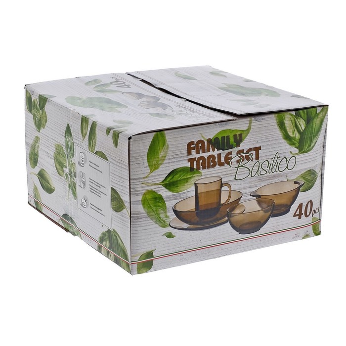 Набор столовый на 6 персон "Basilico" Ca del vetro, 40 предметов