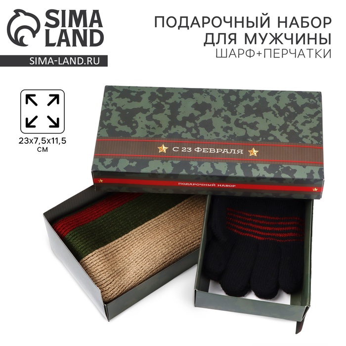 Набор: перчатки и шарф