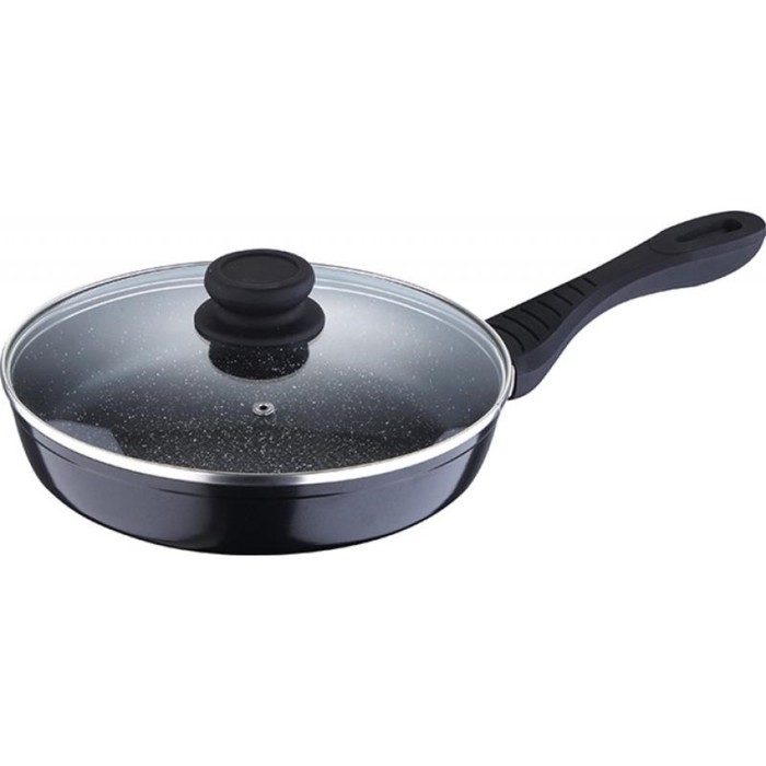 Сковорода Wellberg Neon, с крышкой, 28 см