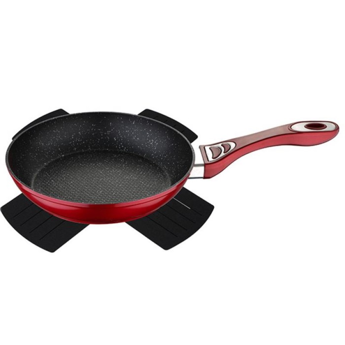 Сковорода Wellberg Titan Marble, красный