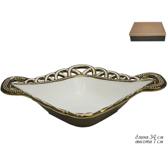 Блюдо "Элегия", керамика, 34 см