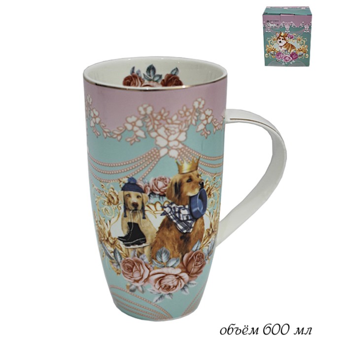 Кружка фарфор "Собаки", 600 мл