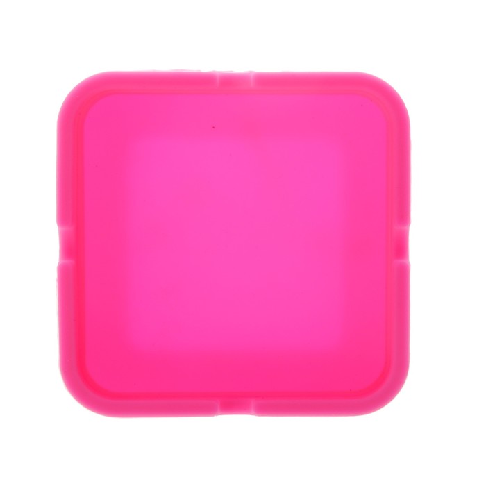 Пепельница квадратная, силикон, МИКС 8*8см