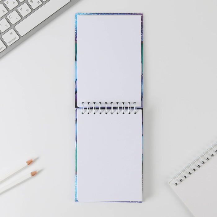 Скетчбук на гребне "Яркого дня", твёрдая обложка, А6, 80 листов