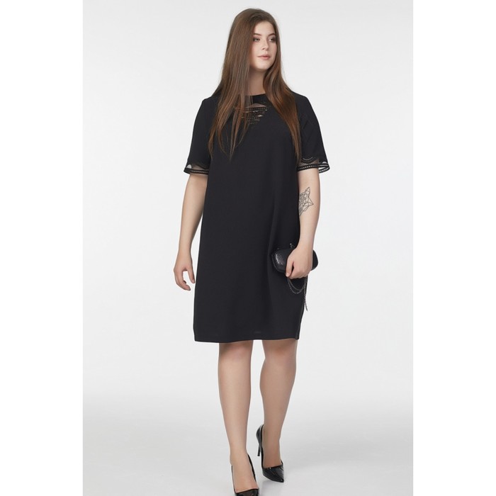 Платье женское, размер 58, цвет чёрный 2-117-01