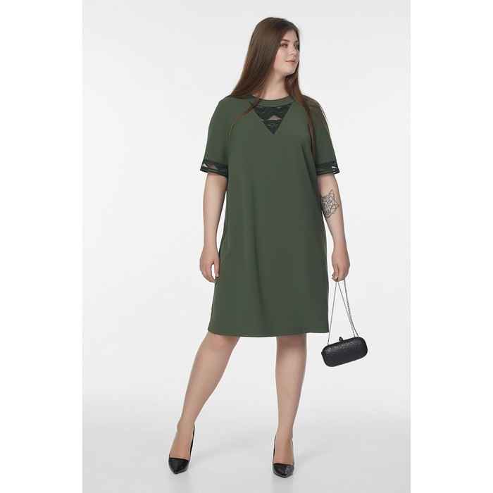 Платье женское, размер 52, цвет зелёный 2-117-15