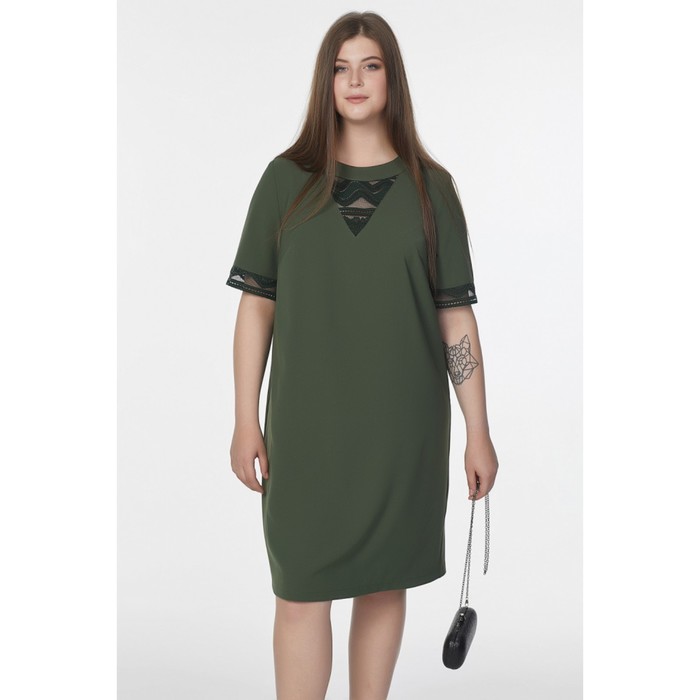 Платье женское, размер 54, цвет зелёный 2-117-15