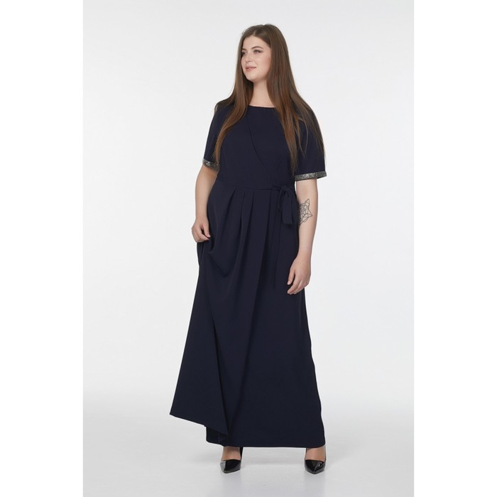 Платье женское, размер 52, цвет тёмно-синий 2-119-08