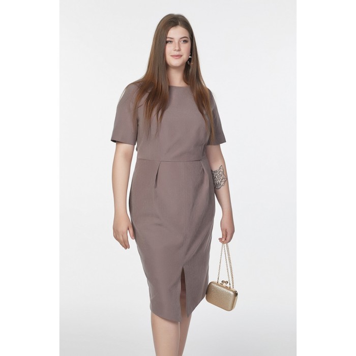 Платье женское, размер 54, цвет тёплый тауп 2-120-07