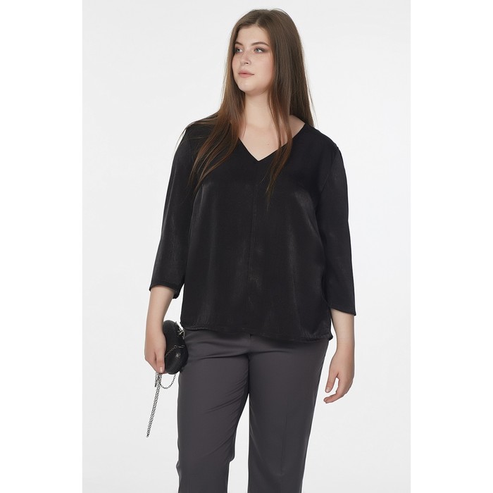 Блуза женская, размер 50, цвет чёрный 2-218-01