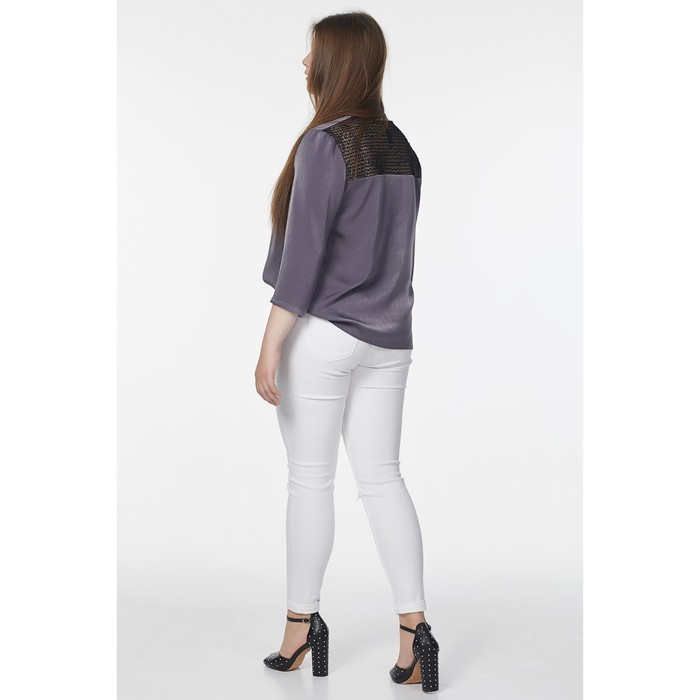 Блуза женская, размер 52, цвет серый 2-218-11