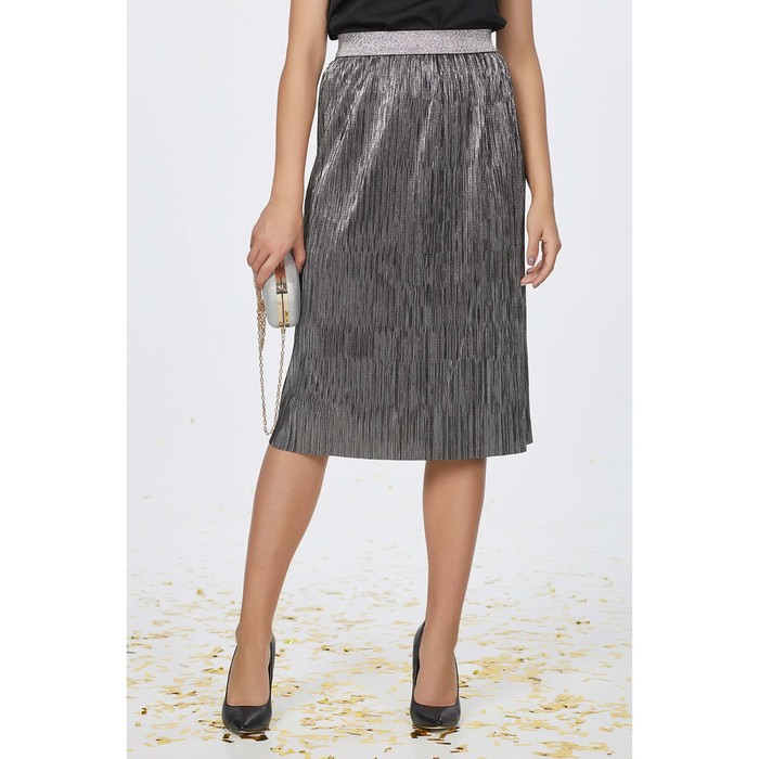 Юбка женская, размер 44, цвет серебристо-чёрный 430-01