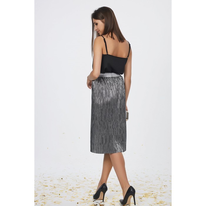Юбка женская, размер 44, цвет серебристо-чёрный 430-01