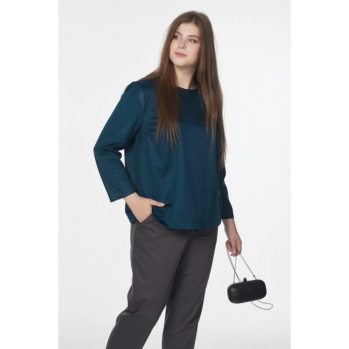 Блуза женская, размер 52, цвет тёмно-зелёный 2-519-15
