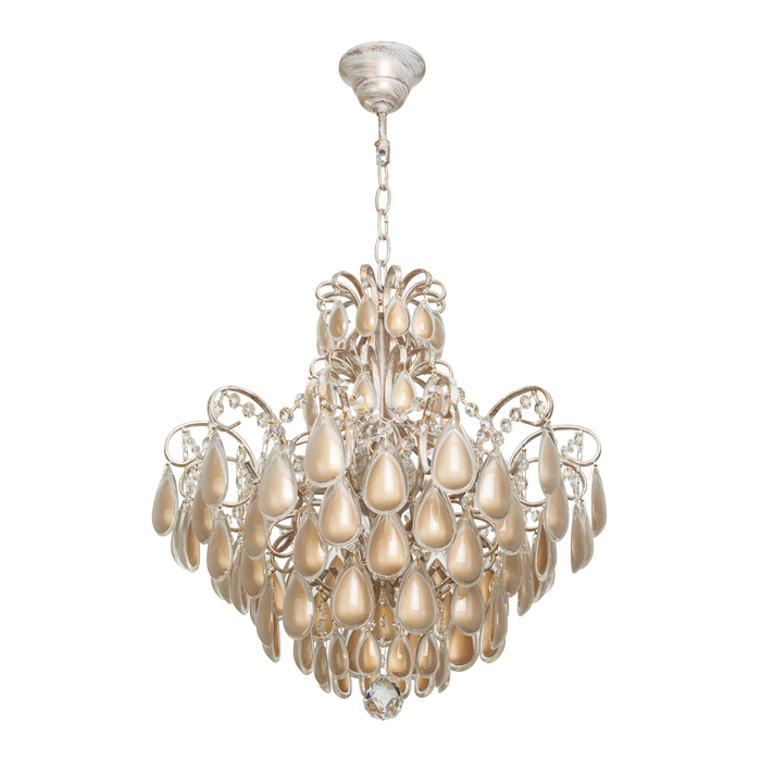 Люстра подвесная "Лаоста" 4х40Вт Е14 золото,белый 38,3х38,3х120