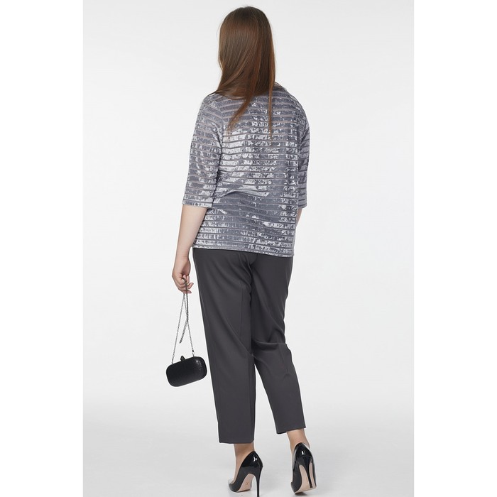 Блуза женская, размер 52, цвет серый 2-520-11