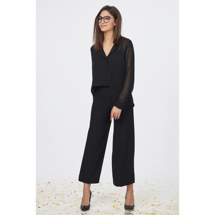 Блуза женская, размер 48, цвет чёрный 237.1-01-01