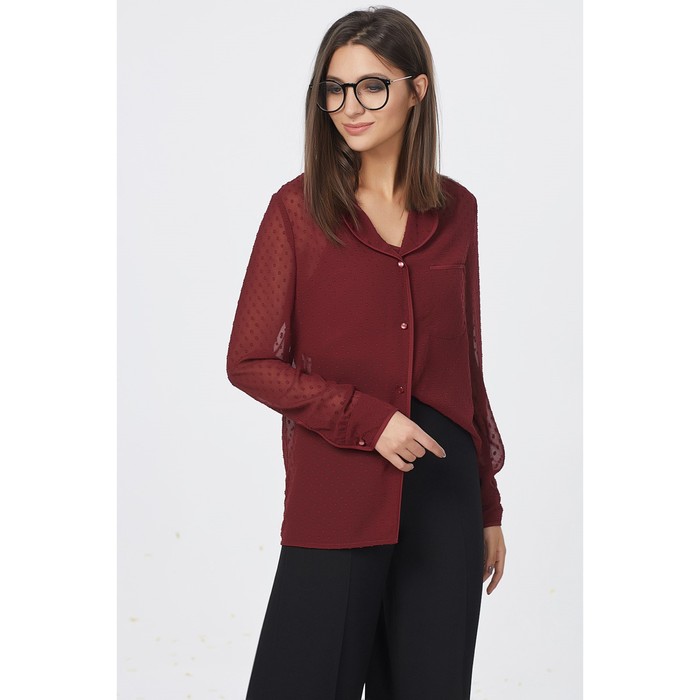 Блуза женская, размер 40, цвет бордовый 237.1-05