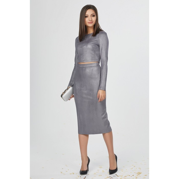 Блуза женская, размер 46, цвет серебристо-серый 539-11