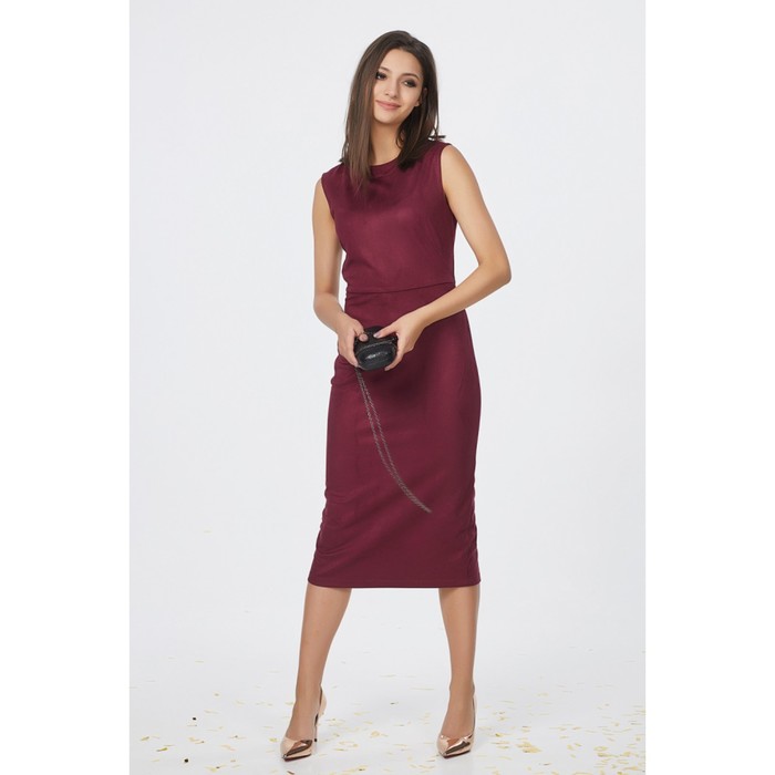 Платье женское, размер 44, цвет ягодный 132.1-05