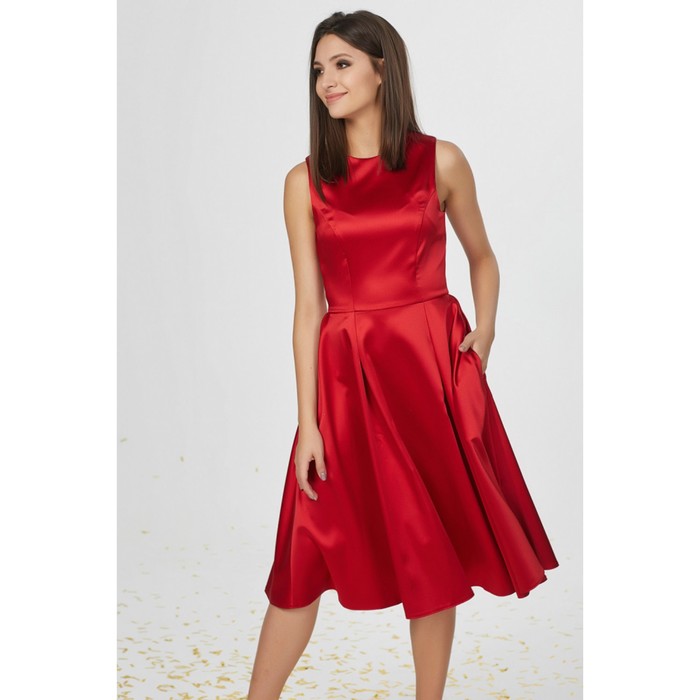 Платье женское, размер 42, цвет красный 154.1-03