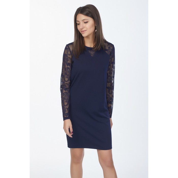 Платье женское, размер 46, цвет тёмно-синий 177-08