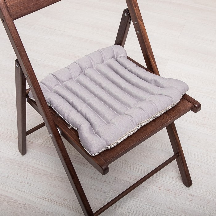 Эко-Подушка с массажным эффектом на стул 40*40 лузга гречихи, грета/бязь