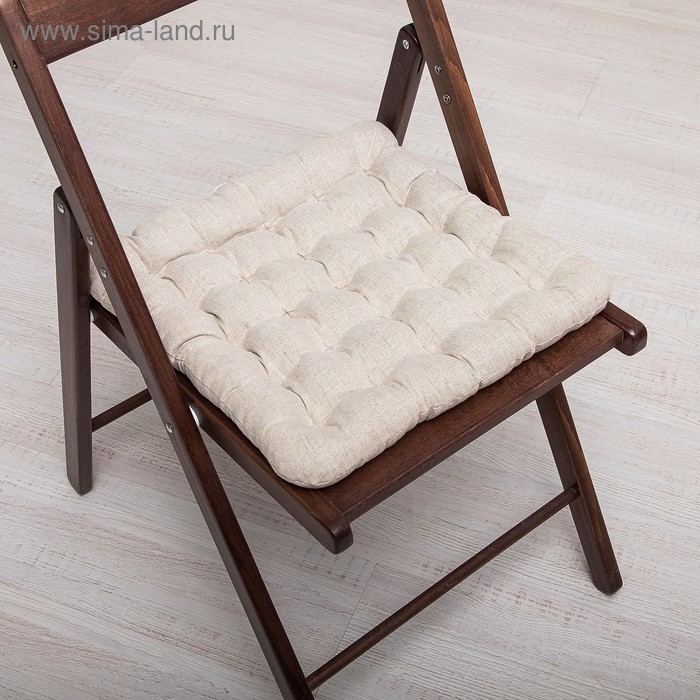 фото Био-подушка на стул 40*40 лузга гречихи, лен bio-textiles