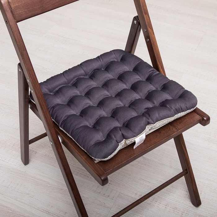 БИО-подушка на стул с массажным эффектом 40*40 лузга гречихи, грета