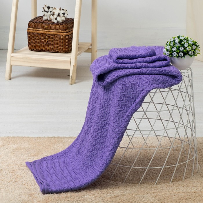 Плед цвет колокольчик,7С1693-Д43,180х140 см, 210 г/м2, 100% пан (акрил)