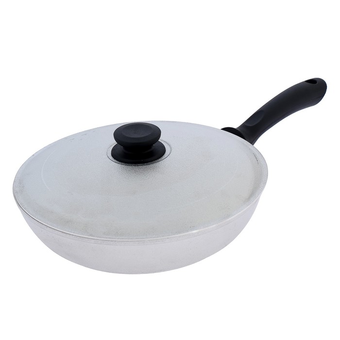 Сковорода 26 см, высота 6 см, с крышкой