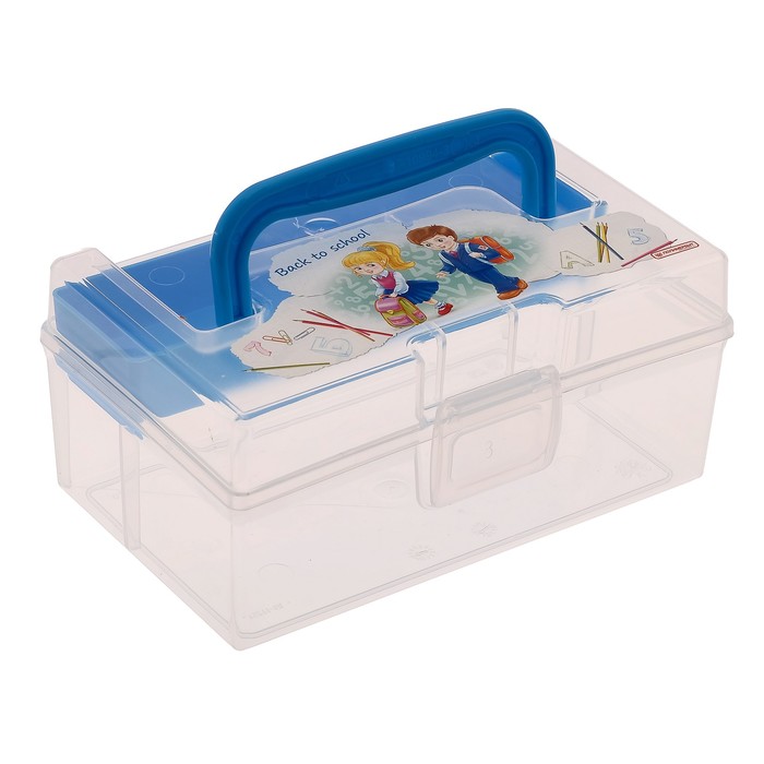 Коробка для мелочей 0,8 л "Kids box" с вкладышем 170х108х78 мм, цвет МИКС