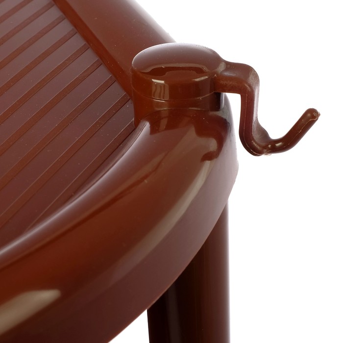 Этажерка овальная 3-х секционная на колесах, цвет МИКС