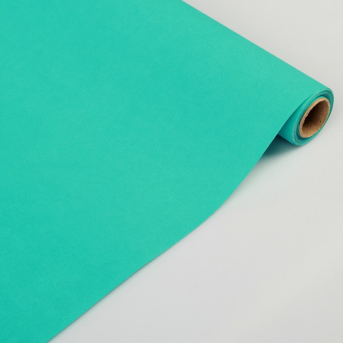 Калька для цветов тонированная, двухсторонняя, бирюзовая, 0,7 х 10 м, 40 г/м²