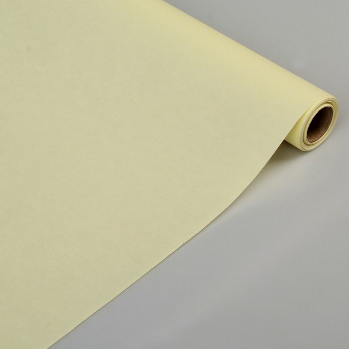 Калька для цветов тонированная, двухсторонняя, кремовая, 0,7 х 10 м, 40 г/м²