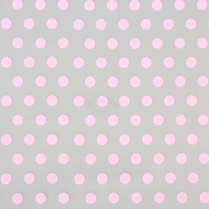 Пленка для цветов и подарков матовая "Горошек" розовый 0.6 х 8.2 м, 35 мкм