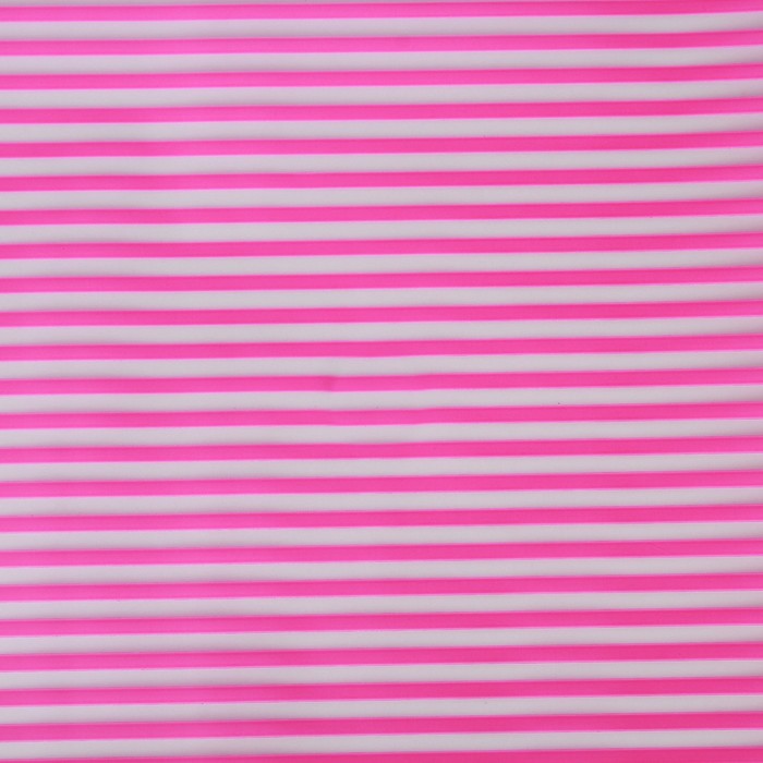 Пленка для цветов и подарков матовая "Полоски" ярко-розовый 0.6 х 8.2 м, 35 мкм