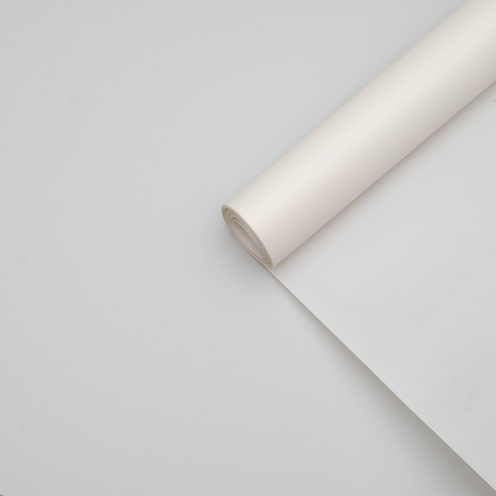 Пленка для цветов и подарков матовая белый 0.6 х 8,5 м, 40 мкм