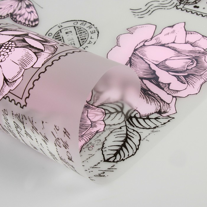 Пленка для цветов и подарков матовая "Палермо" розовый 0.7 х 8.2 м, 35 мкм