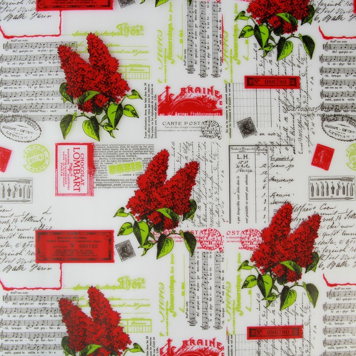 Пленка для цветов и подарков матовая "Сирень" красный 0.7 х 8.2 м, 35 мкм