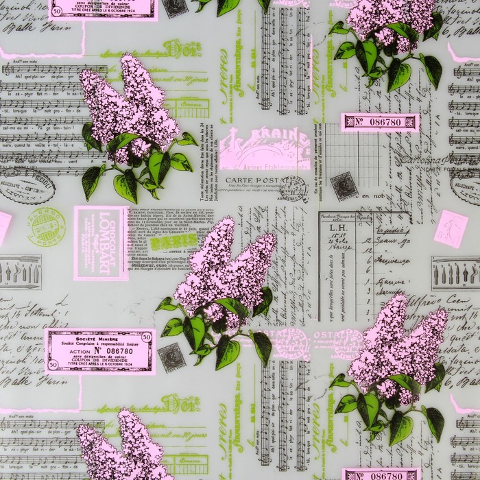 Пленка для цветов и подарков матовая "Сирень" розовый 0.7 х 8.2 м, 35 мкм